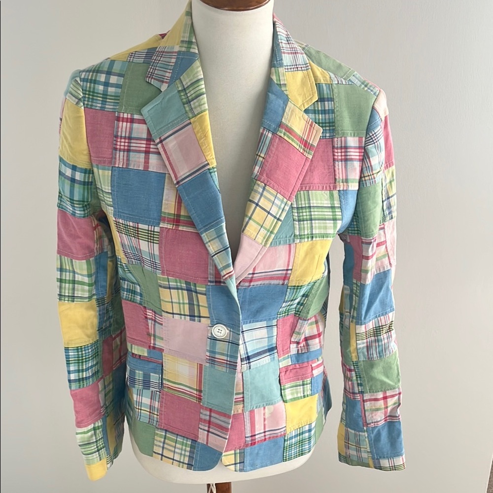 Brooks Brothers Vibrant Pink and Blue Blazer